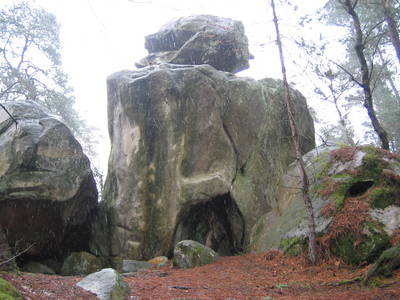 fontainebleau forest boulder rock