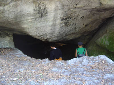 fontainebleau forest rock shelter cave france laia sadnrni hacker