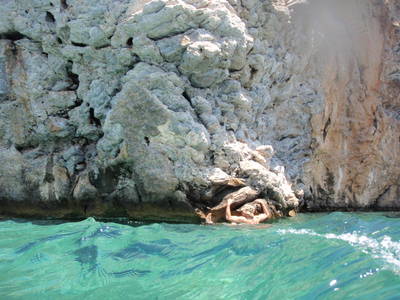 deep water soloing dws galissas syros greece heath bunting