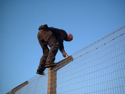 bristol st werburghs narroways heath bunting fence climbing