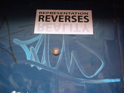 sticker graffiti representation reverses reality heath bunting bristol
