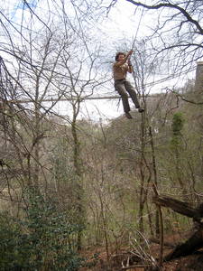tree rope swing james kennard nightingale valley leigh woods slope suspension bridge bristol