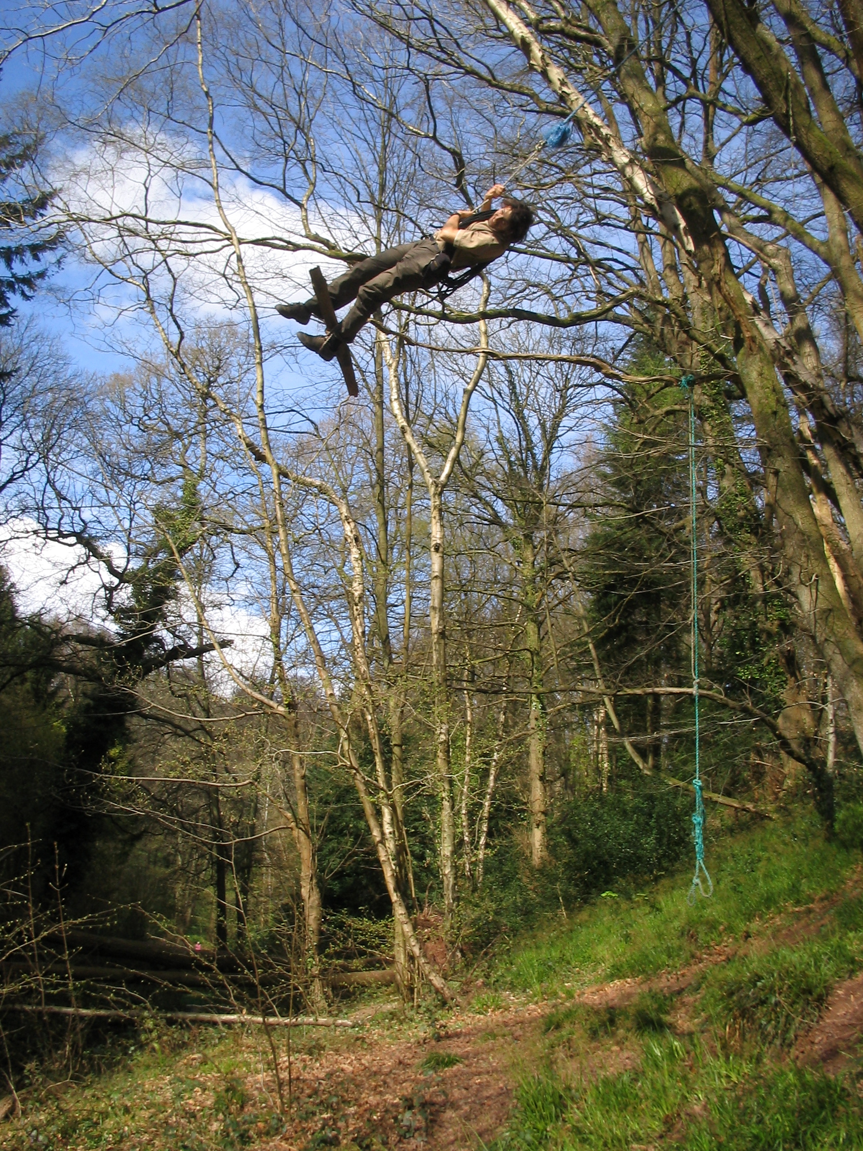 Rope swing, Bristol, United Kingdom (UK).