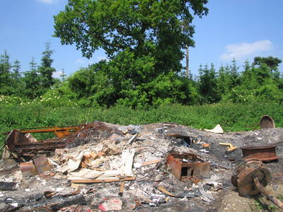 hertfordshire way burnt rubbish thorley