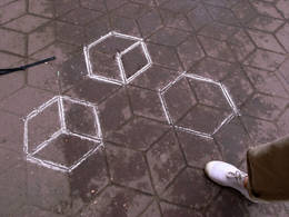 chalk drawing hexagrams