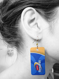 clubcard earrings