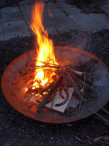 preparing fire