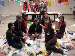 recyclyng plastic bags public workshop gang