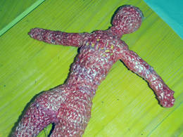 crochet plastic bag doll