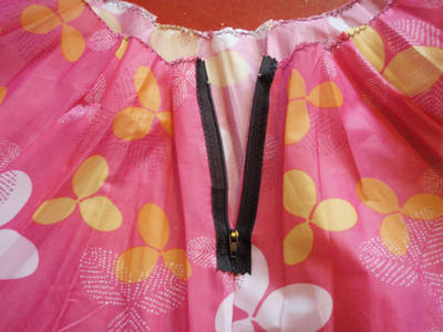 umbrella skirt putting zipp
