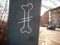 chalk tag graffiti bone tag