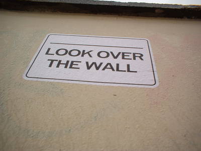 fly poster graffiti look over the wall bristol