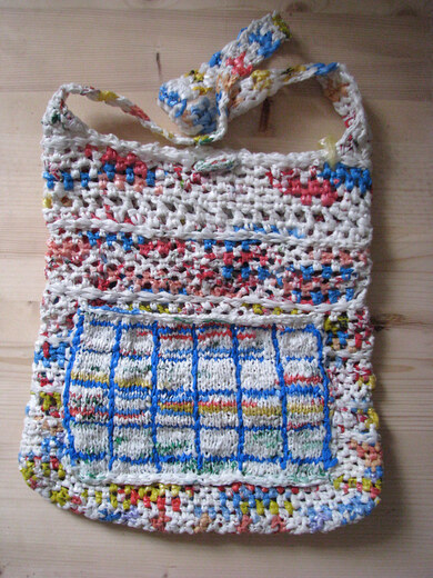 Crochet plastic bag
