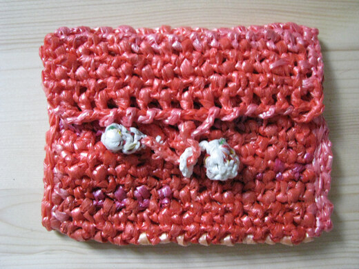 Crochet plastic bag