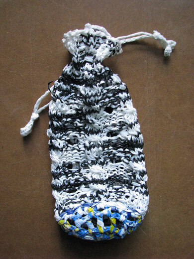 Crochet plastic bag