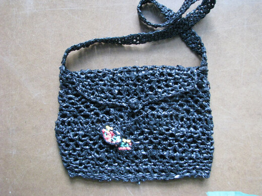 Crochet plastic bag