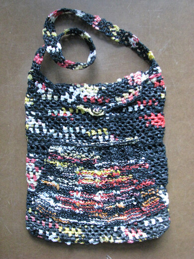 Crochet plastic bag