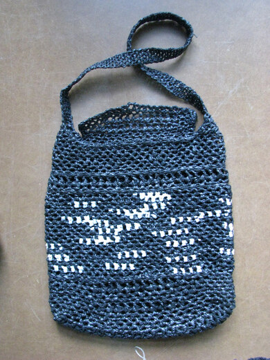 Crochet plastic bag