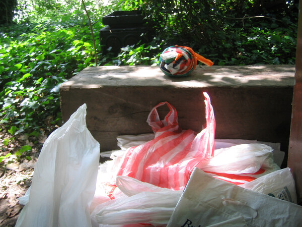 Plastic bags yarn