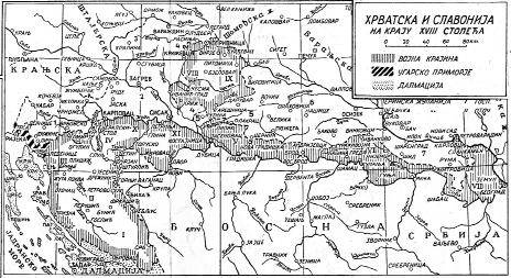 Historical map of the Military Frontier